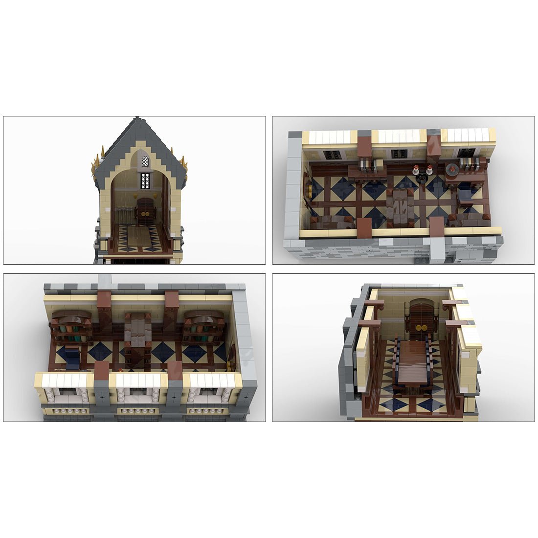 MOC - 131258 H17 Small Palace with Library, Dining and Practce Room - LesDiy - 