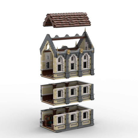 MOC - 131258 H17 Small Palace with Library, Dining and Practce Room - LesDiy - 