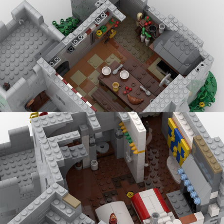 MOC - 133150 Medieval Street Scene Norman Castle - LesDiy - Locomotive