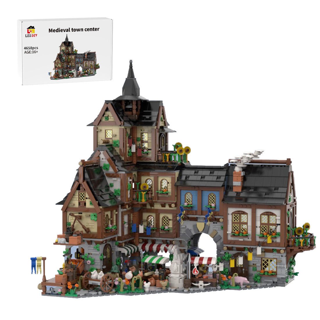 MOC - 134085 Medieval Town Centre Model - LesDiy - 