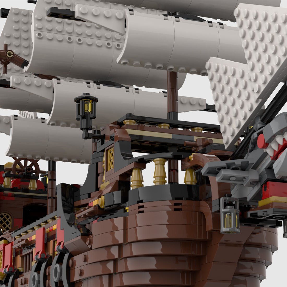 MOC - 134441 Medieval Pirate Warship Model - LesDiy - Locomotive