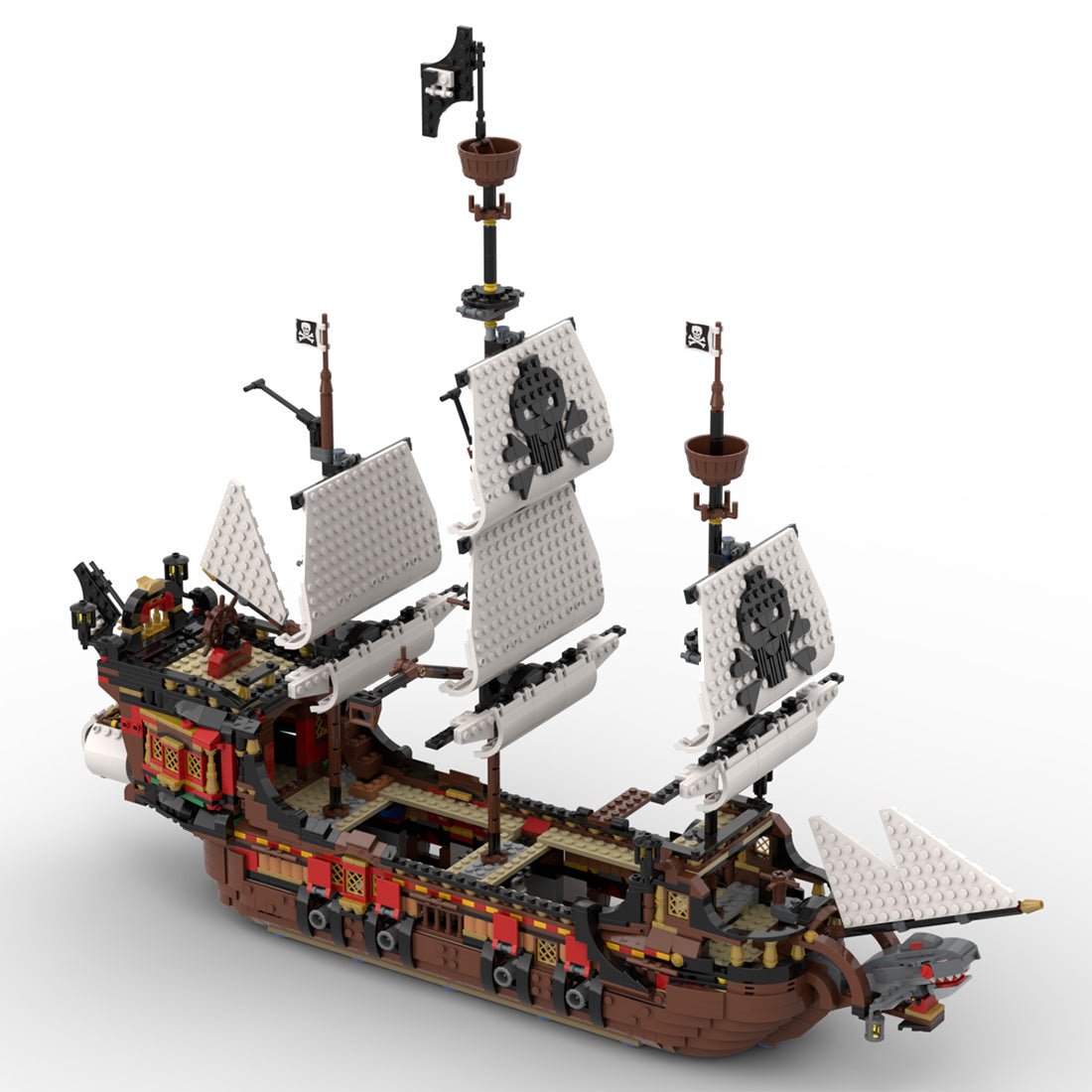 MOC - 134441 Medieval Pirate Warship Model - LesDiy - Locomotive