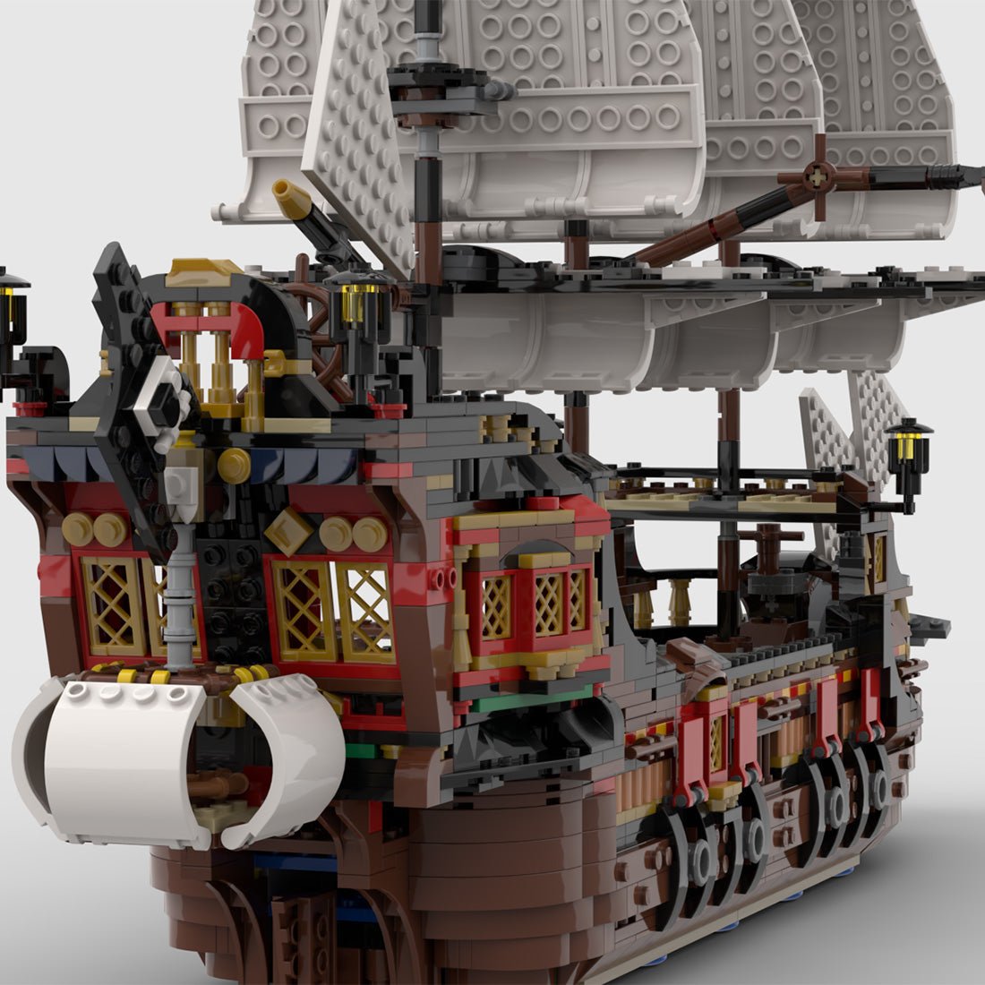 MOC - 134441 Medieval Pirate Warship Model - LesDiy - Locomotive