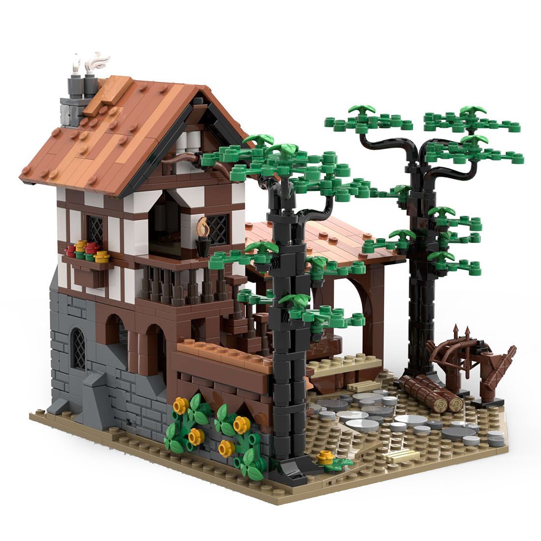 MOC - 134494 Archery Range Medieval Pirate Theme Model - LesDiy - Locomotive