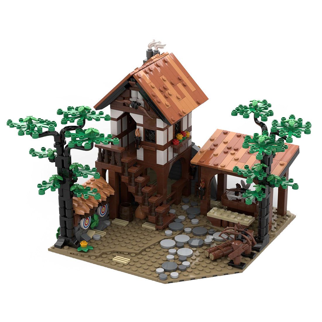 MOC - 134494 Archery Range Medieval Pirate Theme Model - LesDiy - Locomotive