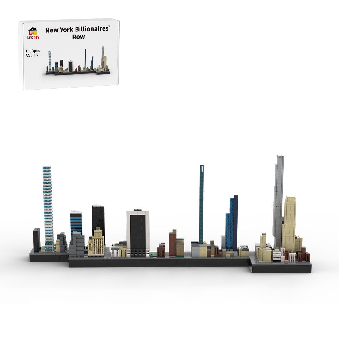 MOC - 136555 1/2000 Scale Billionaires Row - NYC Building Blocks - LesDiy - Building Blocks