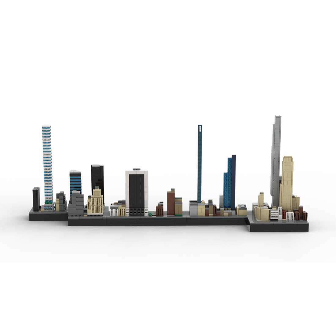 MOC - 136555 1/2000 Scale Billionaires Row - NYC Building Blocks - LesDiy - Building Blocks