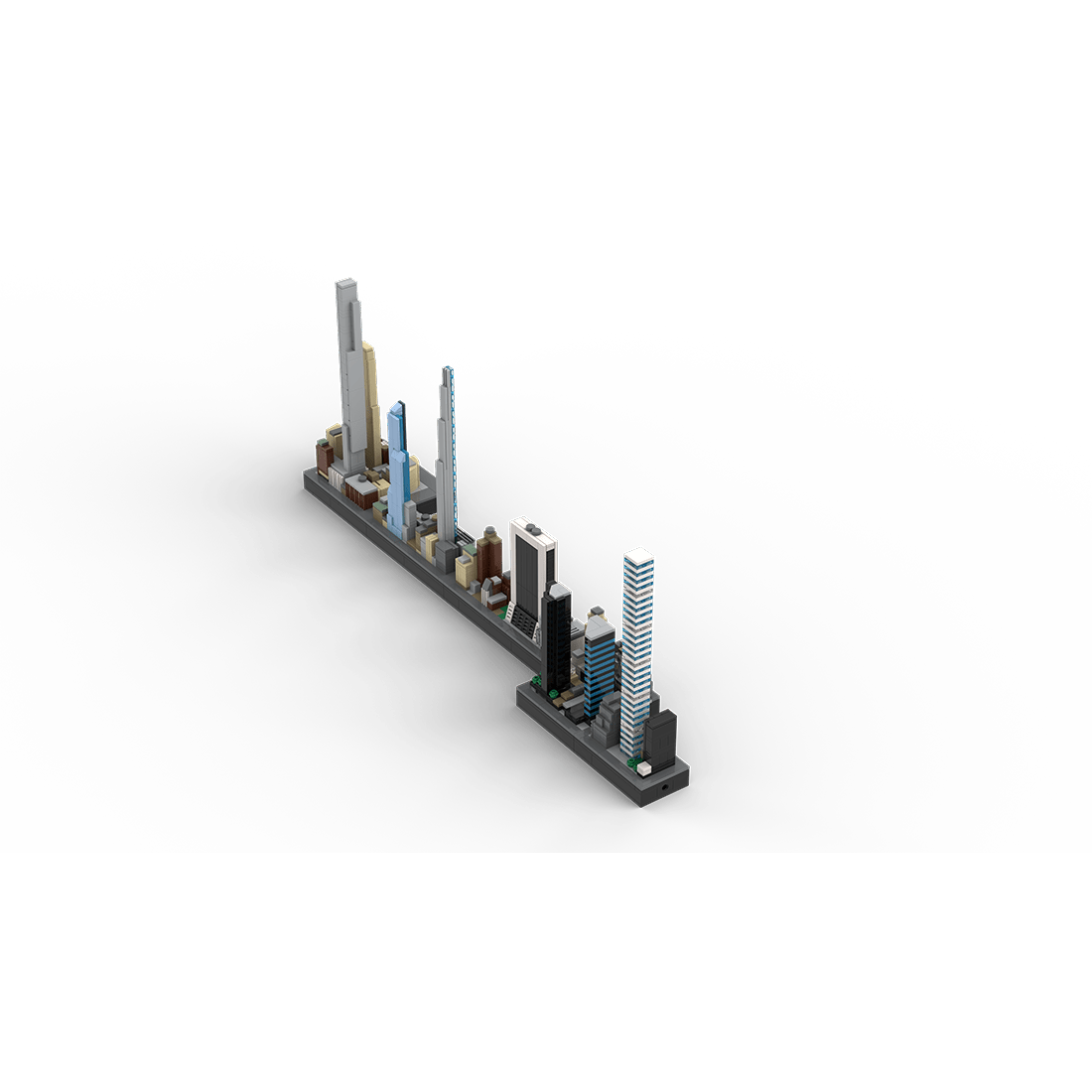 MOC - 136555 1/2000 Scale Billionaires Row - NYC Building Blocks - LesDiy - Building Blocks