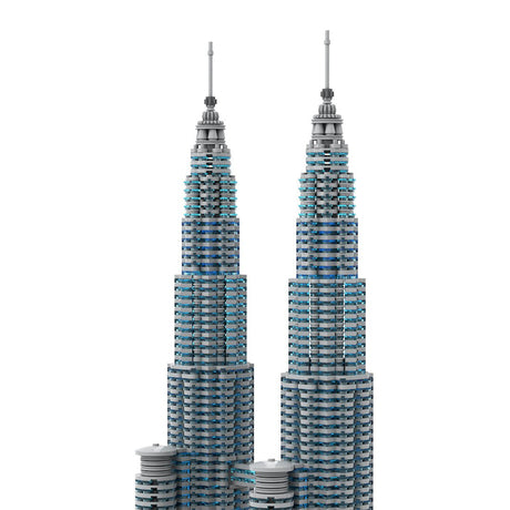 MOC - 136651 Petronas Towers 1:800 Scale - LesDiy - 
