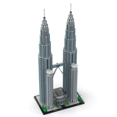 MOC - 136651 Petronas Towers 1:800 Scale - LesDiy - 