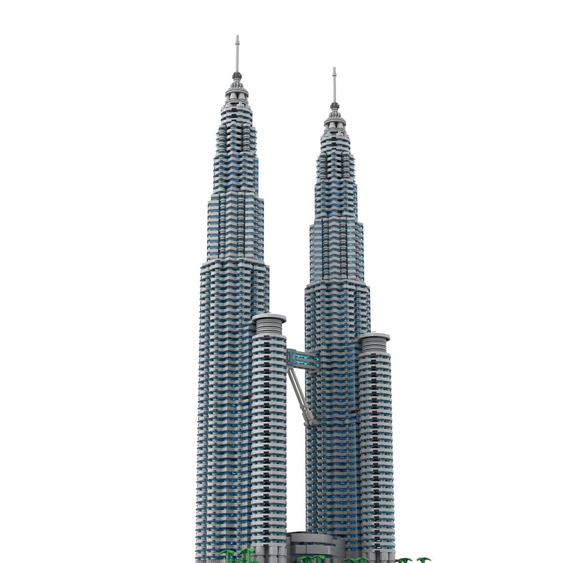 MOC - 136651 Petronas Towers 1:800 Scale - LesDiy - 