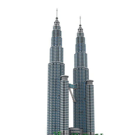 MOC - 136651 Petronas Towers 1:800 Scale - LesDiy - 