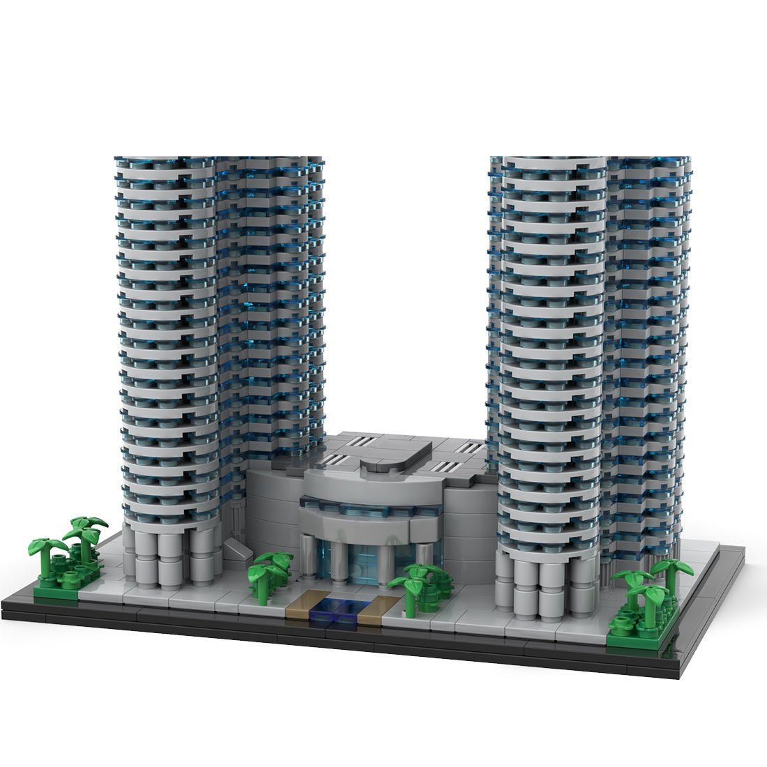 MOC - 136651 Petronas Towers 1:800 Scale - LesDiy - 