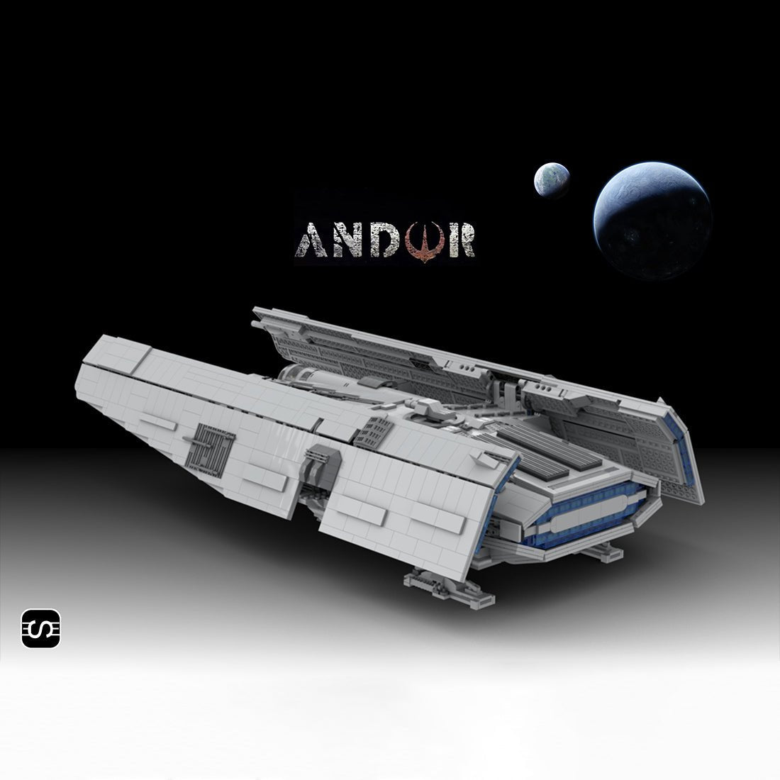 MOC - 137520 Sci - fi Space Transport Ship Model Building Blocks - LesDiy - 