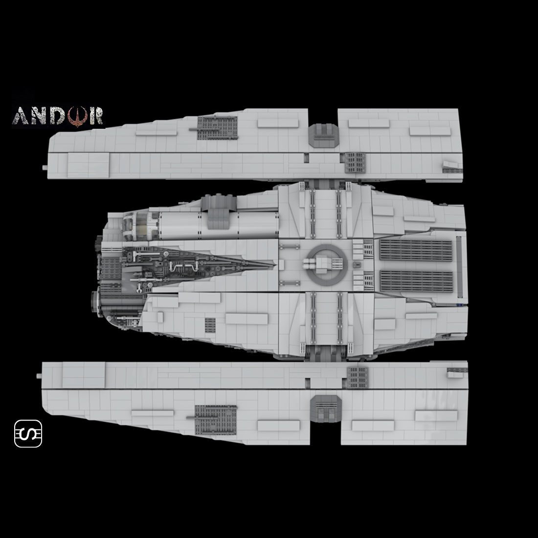 MOC - 137520 Sci - fi Space Transport Ship Model Building Blocks - LesDiy - 