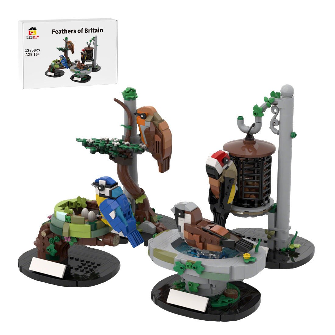MOC-138570 Garden Birds of Britain Building Blocks | LesDiy