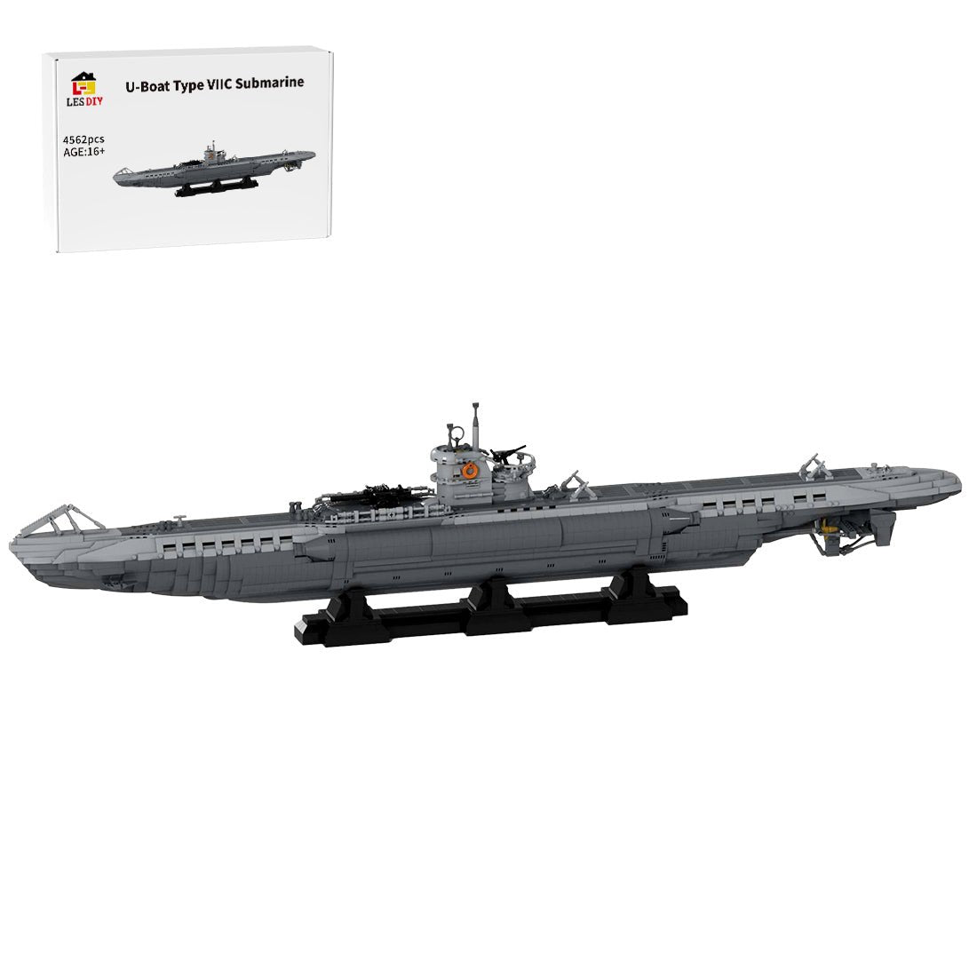 MOC - 139272 U - Boat Type VIIC Building Blocks - LesDiy - building blocks