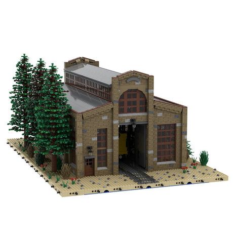 MOC - 139273 1/40 Union Crane and Shovel Warehouse Train Sandbox Scene - LesDiy - Locomotive