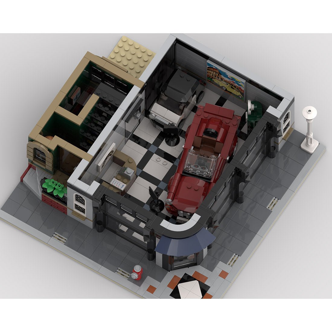 MOC - 139508 Modular Car Showroom Building Blocks - LesDiy - Building Blocks