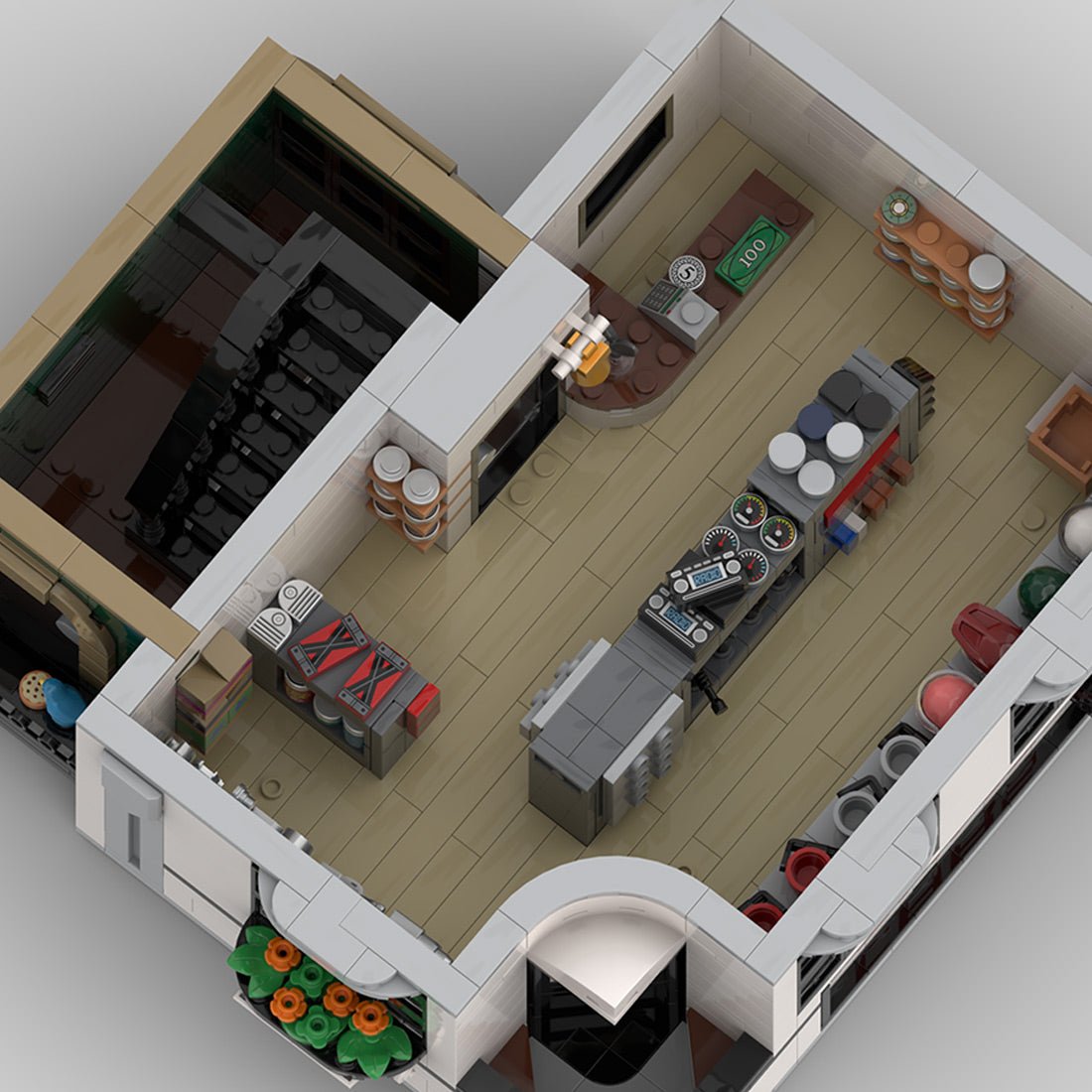 MOC - 139508 Modular Car Showroom Building Blocks - LesDiy - Building Blocks