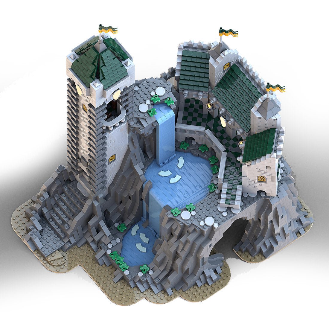 MOC - 141197 Medieval High Falls Escape Castle - LesDiy - Locomotive