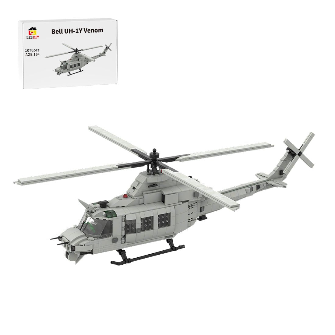 MOC-141242 Bell UH-1Y Venom | 1:35 Scale Building Blocks | LesDiy