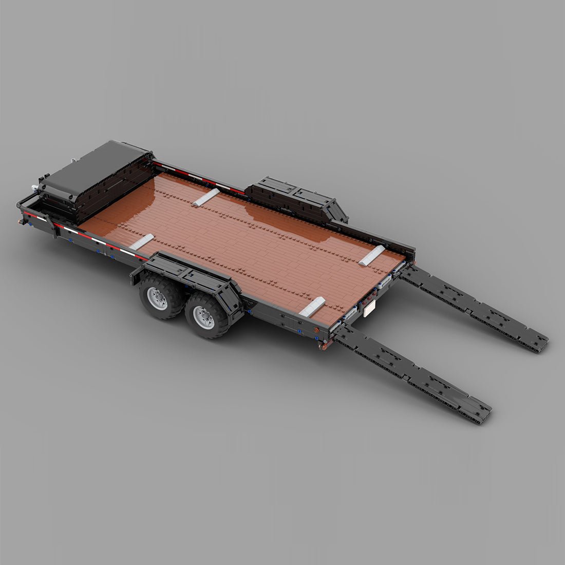 MOC - 141762 1/8 Car Trailer (5x7 Frame with Wooden Platform) Building Blocks - LesDiy - 