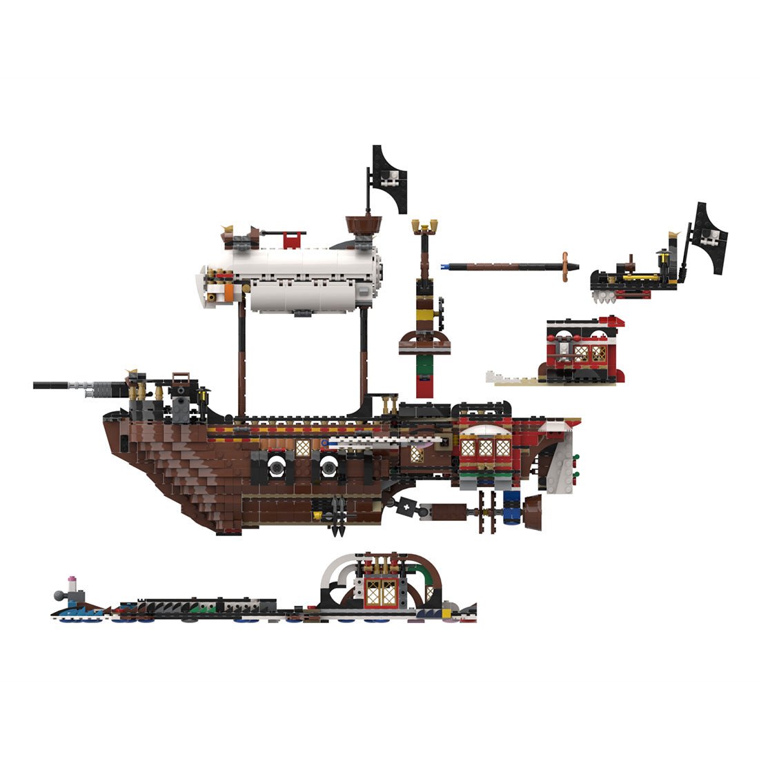 MOC-141840 Pirates Great Airship | LesDiy