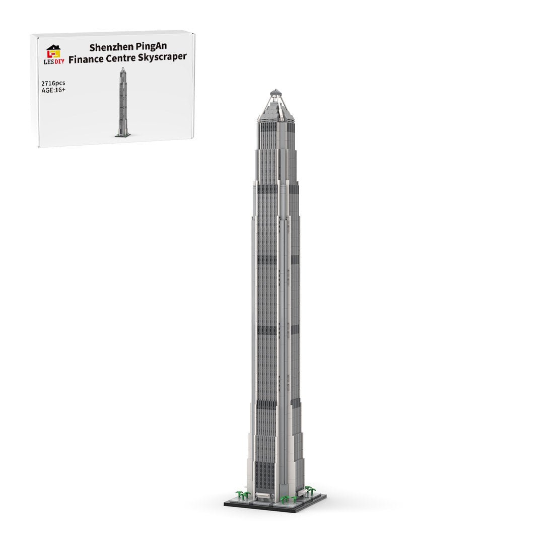MOC - 150306 Shenzhen PingAn Finance Centre - 1/800 Scale Building Blocks - LesDiy - Building Blocks - 