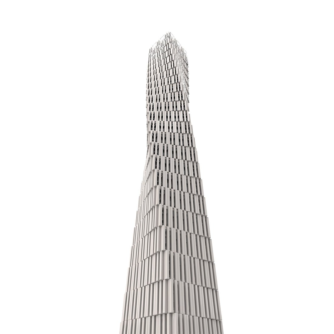 MOC - 152436 Dubai Cayan Tower - 1/800 Scale Building Blocks - LesDiy - Building Blocks - 