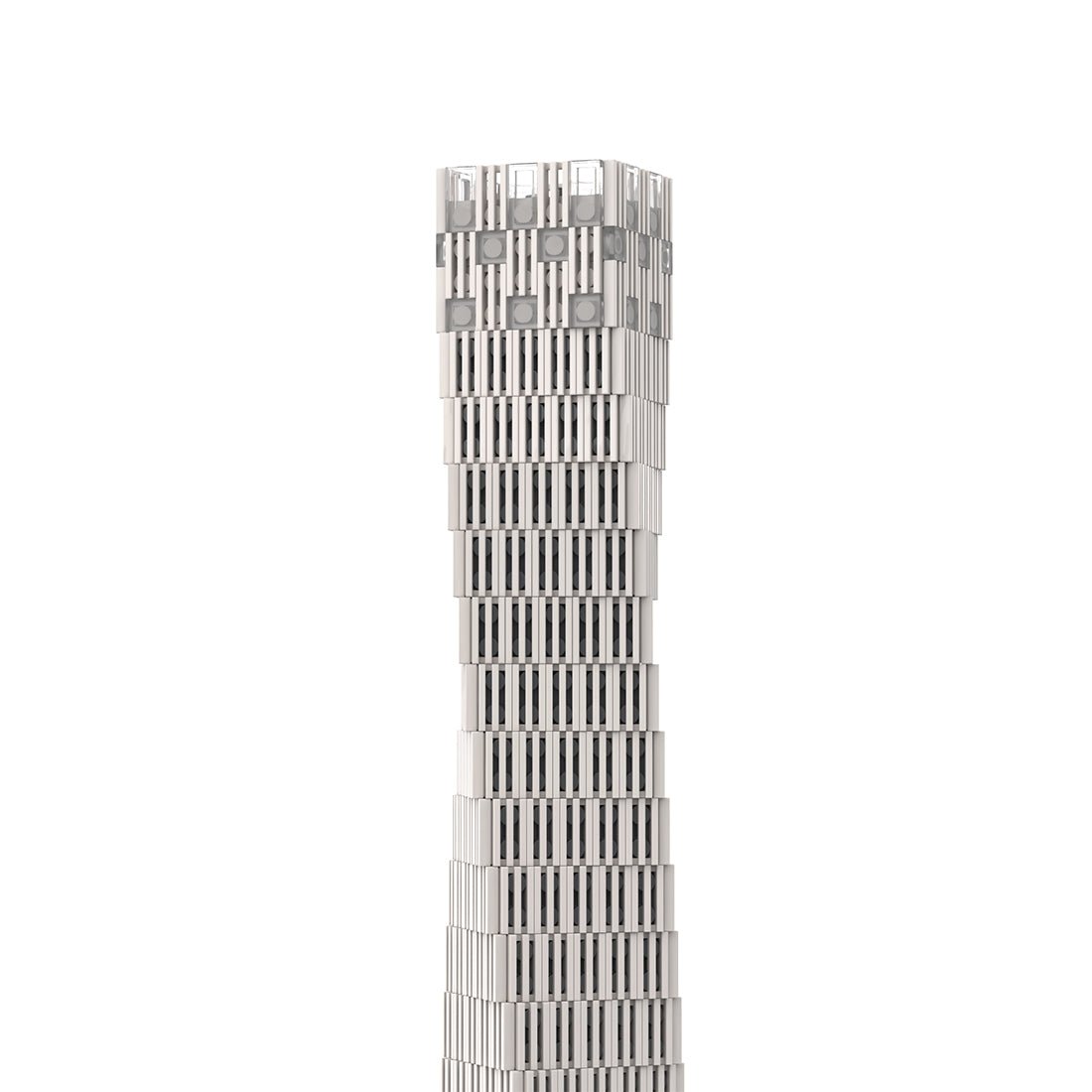 MOC - 152436 Dubai Cayan Tower - 1/800 Scale Building Blocks - LesDiy - Building Blocks - 