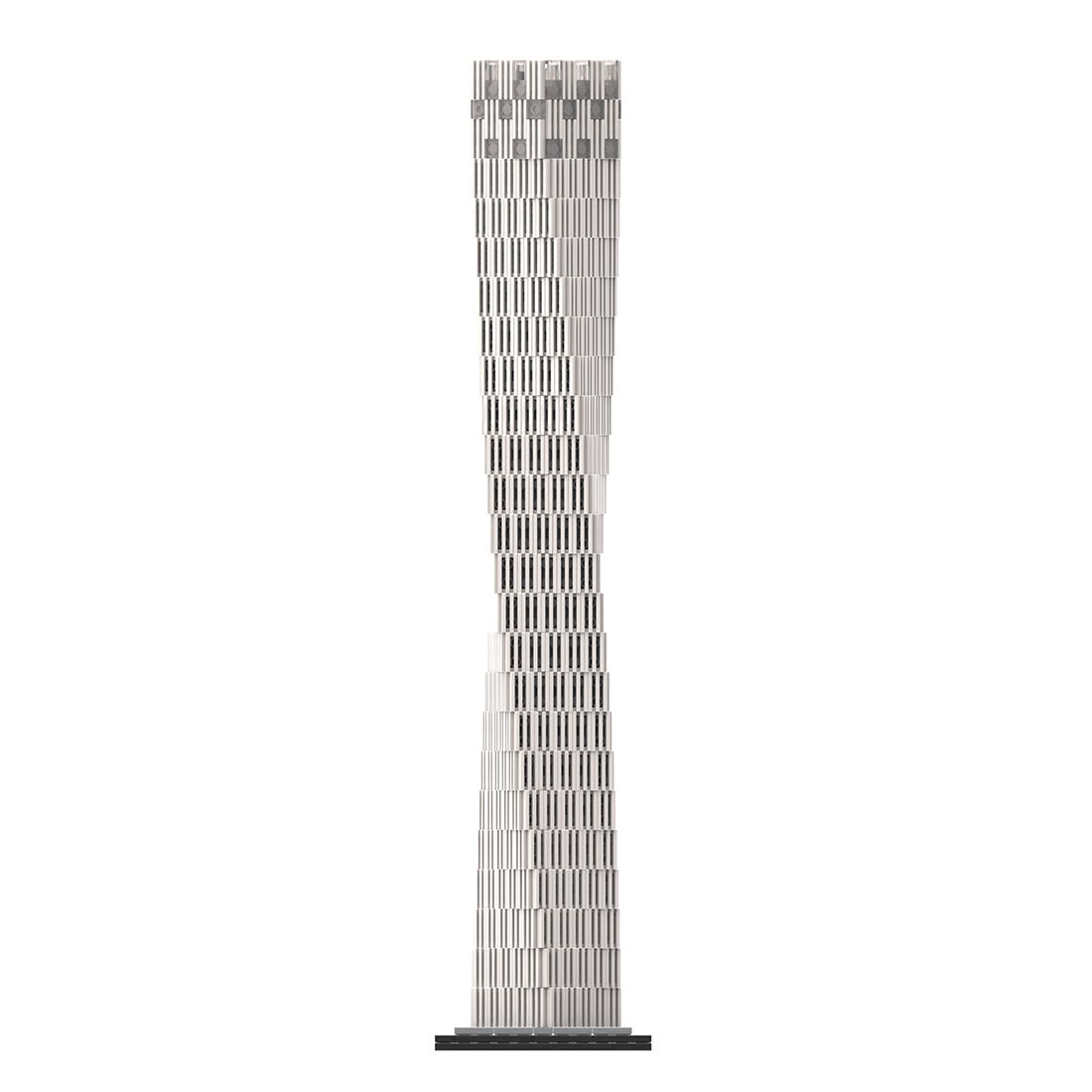 MOC - 152436 Dubai Cayan Tower - 1/800 Scale Building Blocks - LesDiy - Building Blocks - 
