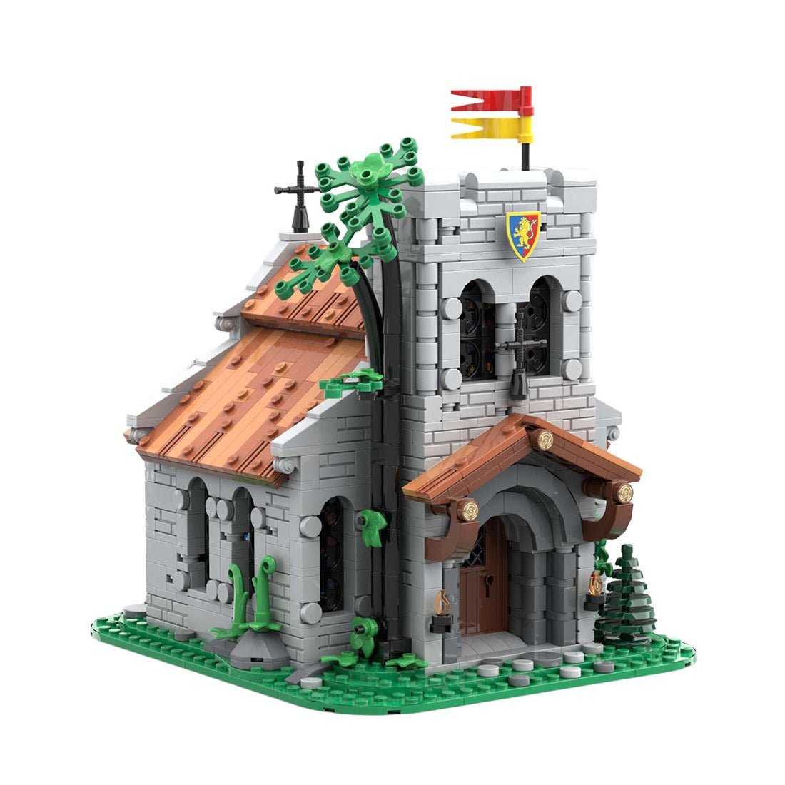 MOC-153931 Medieval Lion Knights' Church | LesDiy