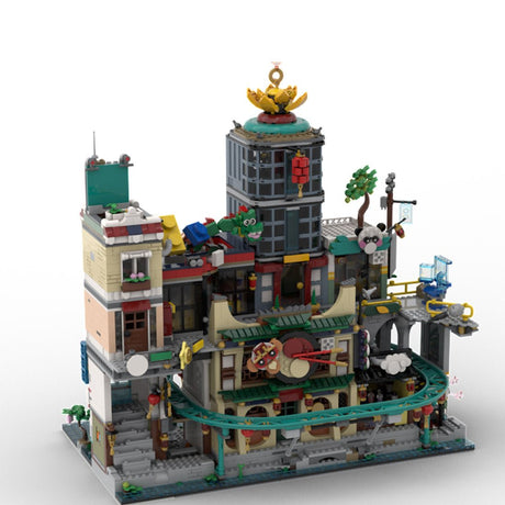 MOC-154224 Modular East Asian Urban Street View Building Blocks-LesDiy-MOC-