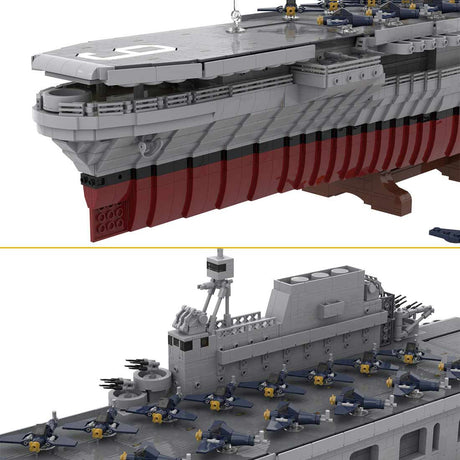 MOC - 15594 1/200 scale USS Enterprise (CV - 6) RC American Nuclear - powered Aircraft Carrier Building Blocks - LesDiy - 