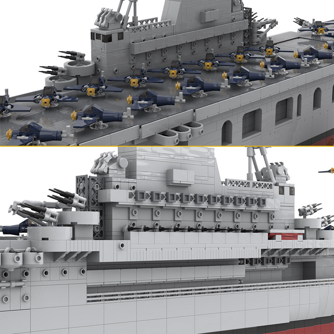 MOC - 15594 1/200 scale USS Enterprise (CV - 6) RC American Nuclear - powered Aircraft Carrier Building Blocks - LesDiy - 