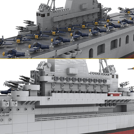 MOC - 15594 1/200 scale USS Enterprise (CV - 6) RC American Nuclear - powered Aircraft Carrier Building Blocks - LesDiy - 