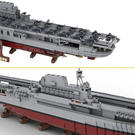 MOC - 15594 1/200 scale USS Enterprise (CV - 6) RC American Nuclear - powered Aircraft Carrier Building Blocks - LesDiy - 