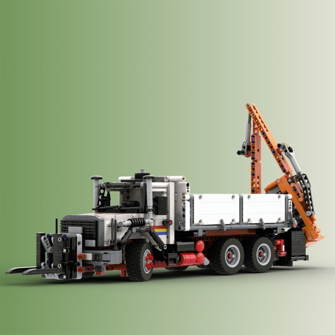 MOC - 156132 Iveco Magirus 330 - 30 Trilateral Tipper & Boom Mower - LesDiy - 