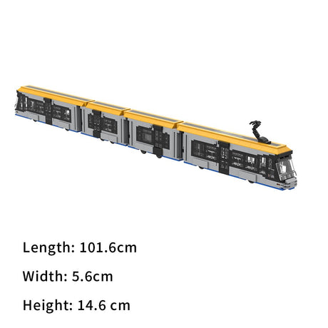 MOC - 156979 Tram LVB Leipzig Solaris Tramino NGT10 Building Blocks (Static Version) - LesDiy - Building Blocks