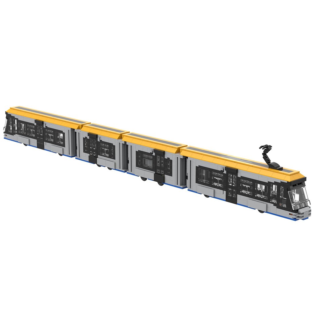 MOC - 156979 Tram LVB Leipzig Solaris Tramino NGT10 Building Blocks (Static Version) - LesDiy - Building Blocks