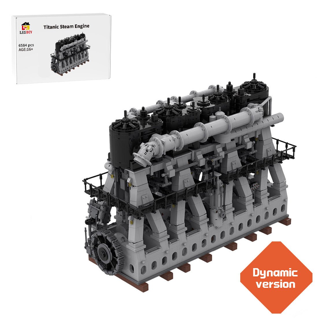 MOC - 157380 Titanic Reciprocating Triple Expansion Steam Engine - LesDiy - 