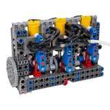 MOC-157730 + MOC-164704 3-Cylinder Pneumatic Engine & Hand Pump Building Blocks-LesDiy-MOC-