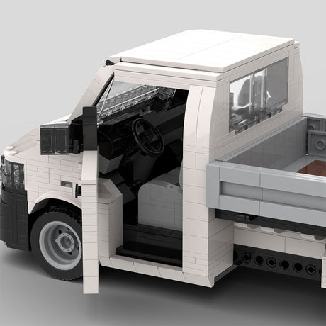 MOC-158193 VW T5 Transporter Flatbed Building Blocks-LesDiy-MOC-