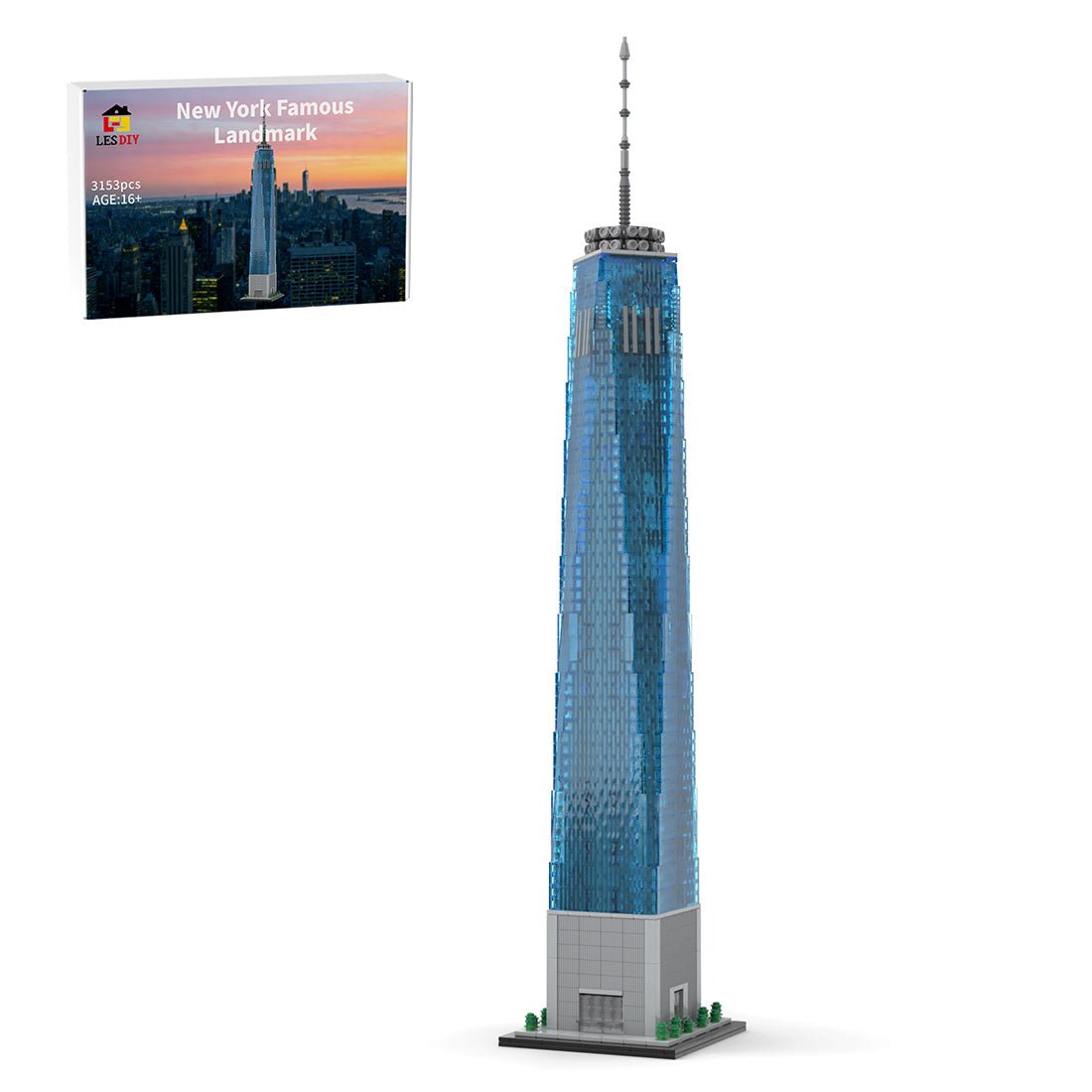 エゴスキュー　タワー MOC-159549 One World Trade Center 1:800 Scale Building Blocks | LesDiy