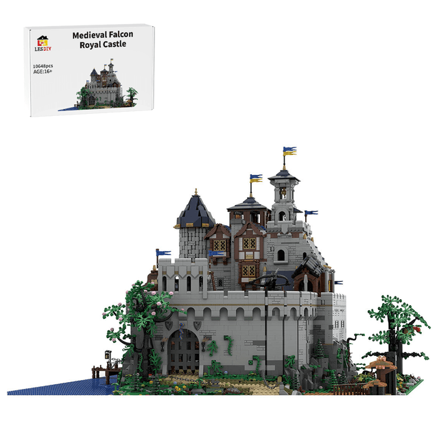MOC - 161565 Black Falcon Royal Castle Building Blocks - LesDiy - 