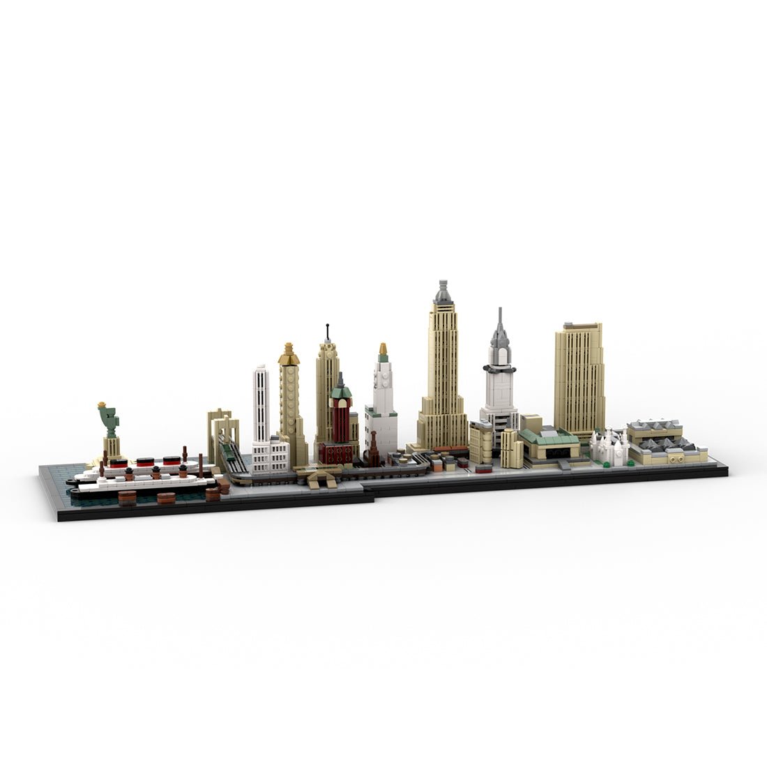 MOC - 161783 1/2000 Scale New York City Skyline 1930's Building Blocks - LesDiy - Building Blocks