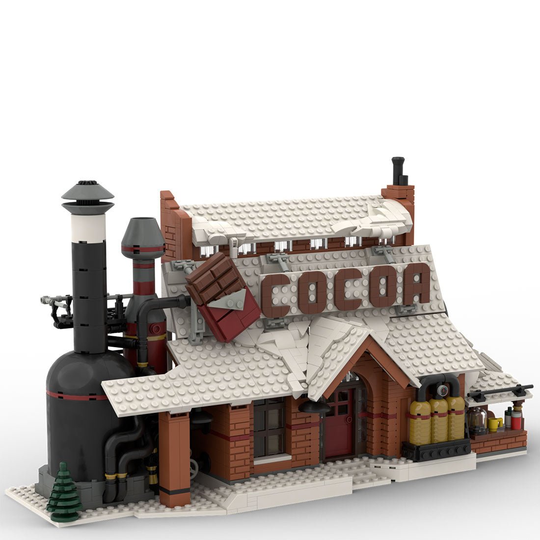 MOC-162963 Winter Village-Chocolate Factory Snowy Christmas Street