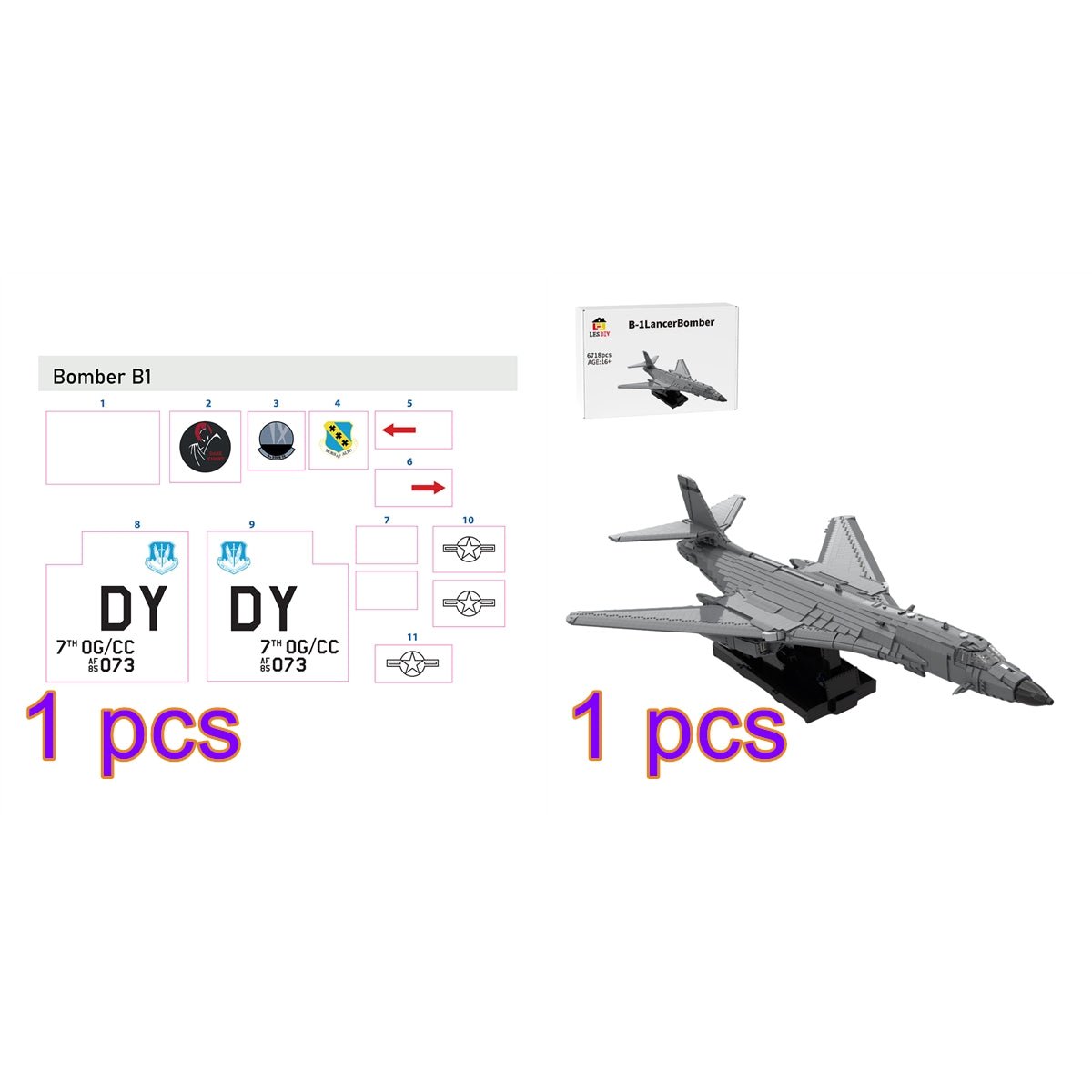 MOC-163732 Rockwell B-1 Lancer Building Blocks | LesDiy