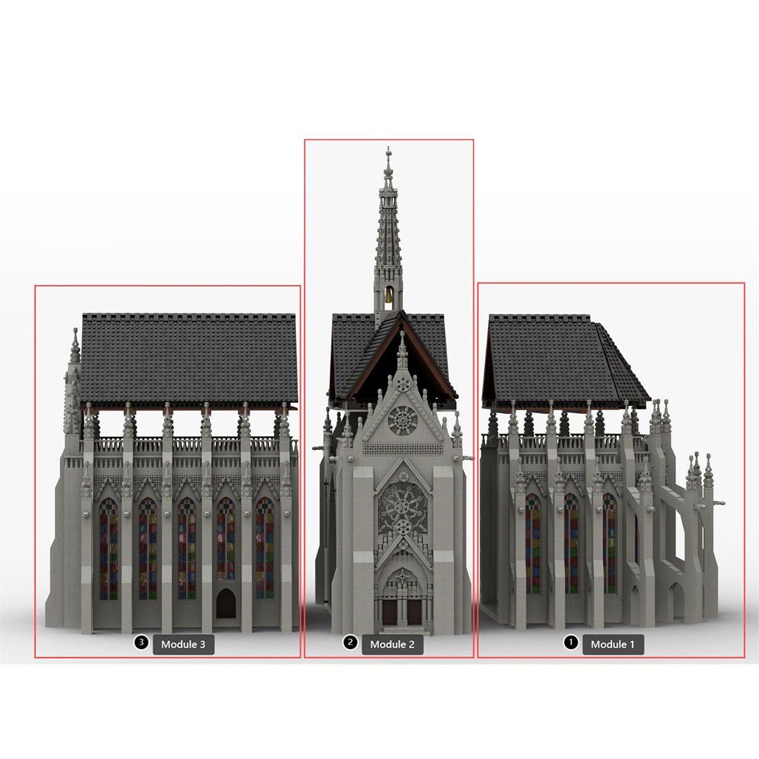 MOC - 165277 Gothic Cathedral Module 2 - Cross - LesDiy - 